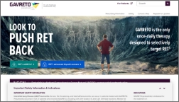 GAVRETO Website for Healthcare Professionals