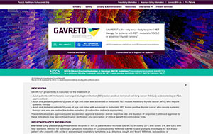 GAVRETO Website for Healthcare Professionals
