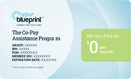 Co-pay assistance card