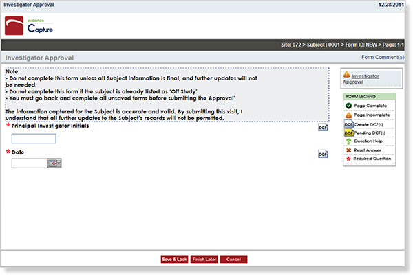 Investigator Signature Process