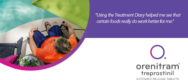 Using the Treatment Diary helped me see that certain foods really do work better for me.