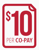 $10 Per CO-PAY