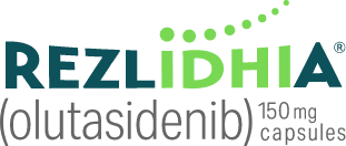 Logo for REZLIDHIA™ (olutasidenib) capsules