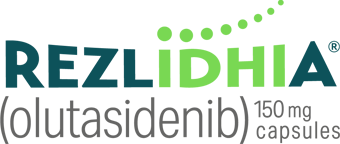 Logo for REZLIDHIA® (olutasidenib) capsules
