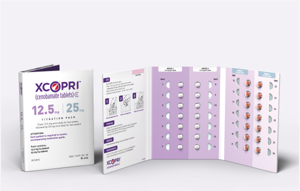 XCOPRI® (cenobamate tablets) CV 12.5 mg/25 mg titration pack