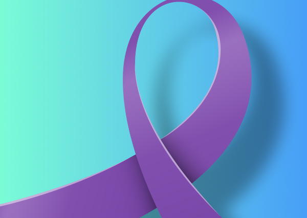 Image of  purple ribbon for epilepsy awareness month