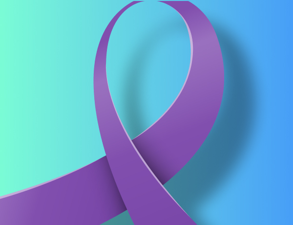 Image of  purple ribbon for epilepsy awareness month