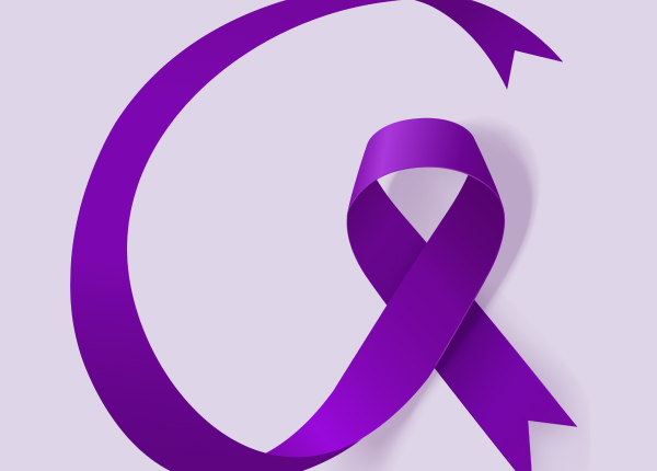 Image of purple ribbon for epilepsy awareness month 