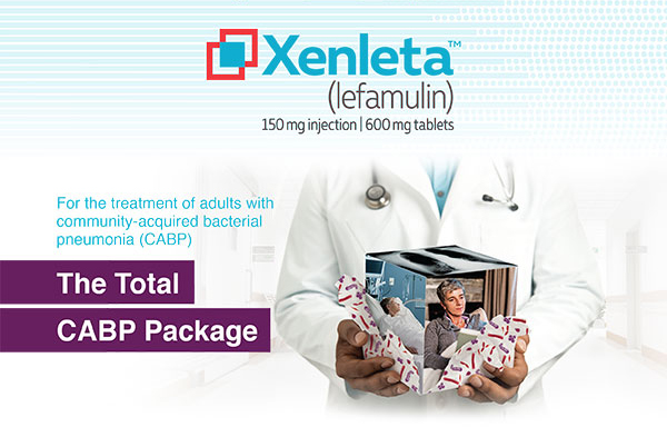 XENLETA™ (lefamulin) 150mg injection | 600mg tablets NOW AVAILABLE