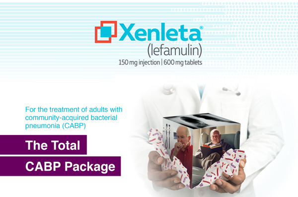 XENLETA™ (lefamulin) 150mg injection | 600mg tablets NOW AVAILABLE